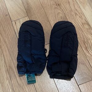 LL Bean Black Mittens Infant Sz 12-24 mos.